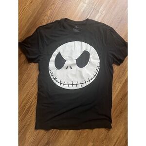 Jack Skeleton Shirt Men Size Large Disney Nightmare Before Christmas Big Face